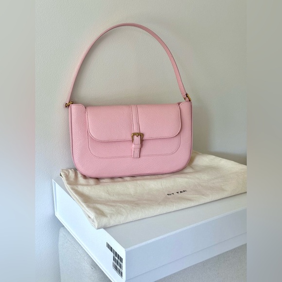 BY FAR Miranda Grained Leather Shoulder Bag in Peony w/ Original Box & Dust Bag - Picture 5 of 9